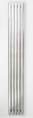 ULTRAHEAT IMPERIUM CHROME H1300mm x W260mm MINIMALIST VERTICAL ROUND TUBE RADIATOR, 5IM13C